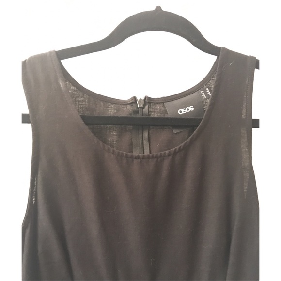 Black Linen A-Line Dress from ASOS - Picture 3 of 8